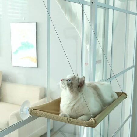 Hamac Elegant pentru pisica cu montaj pe geam, 55 x 32 cm