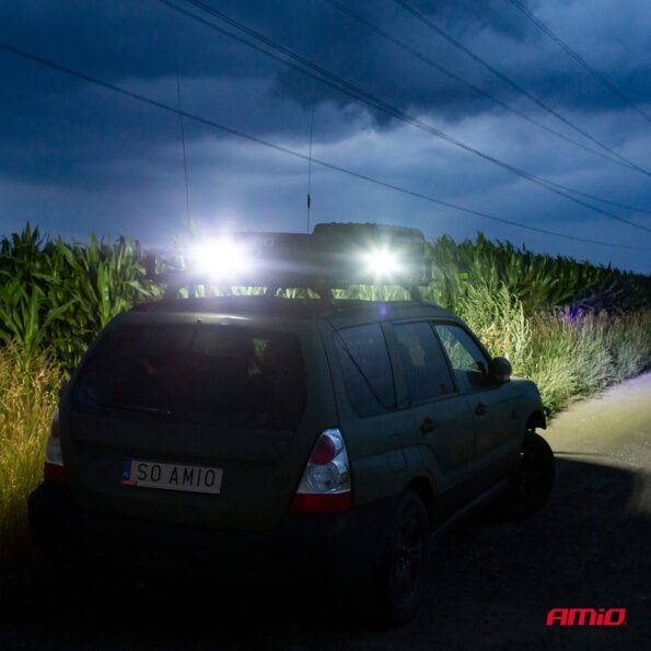 Proiector LED pentru Off-Road, ATV, SSV, culoare 6500K, cu doua functii, tensiune 9 – 36V, dimensiune, 110 x 75 mm