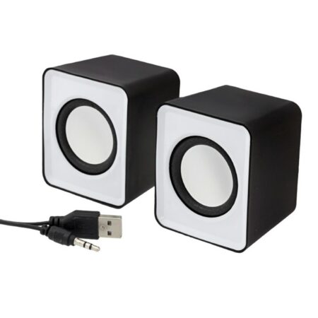 Boxe Stereo 2.0 cu conectare USB & Jack, putere 2 x 3W, culoare alba