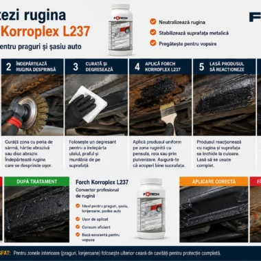 Cum să scapi eficient de rugină cu convertorul de rugină Forch Korroplex L237